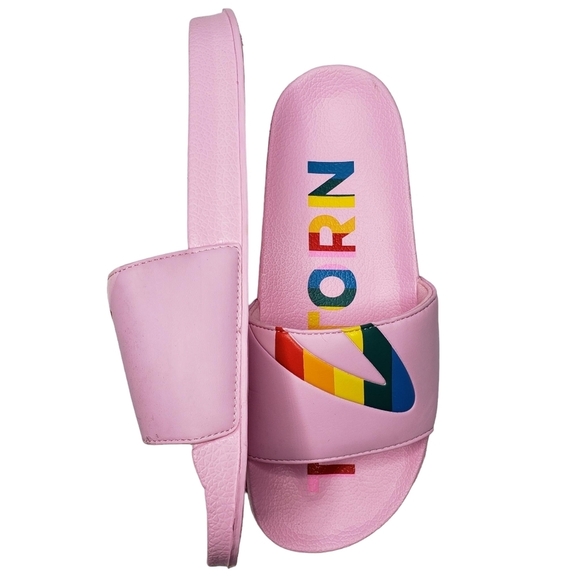 TRETORN | Tragrant Pink Rainbow Open Toe Slides Athleisure Sandals Women's 11 - Picture 8 of 10